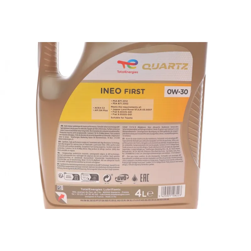Моторна олива TOTAL 0W30 Ineo First 4L PSA B71 2312/B71 2302 213834