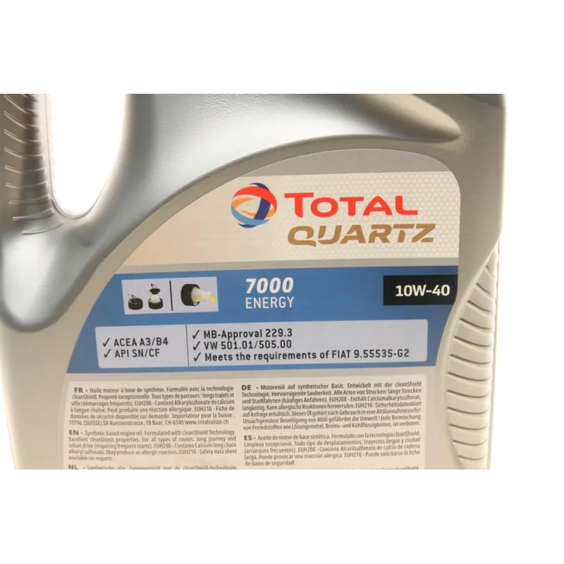 Моторна олива TOTAL Quartz 7000 Energy 10W40 5L (MB 229.3, VW 505.00) 216678