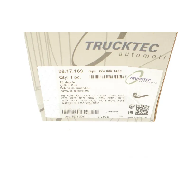 Котушка запалювання TRUCKTEC AUTOMOTIVE 02.17.169 для Mercedes-Benz C-Class W205, E-Class W212, A-Class W176