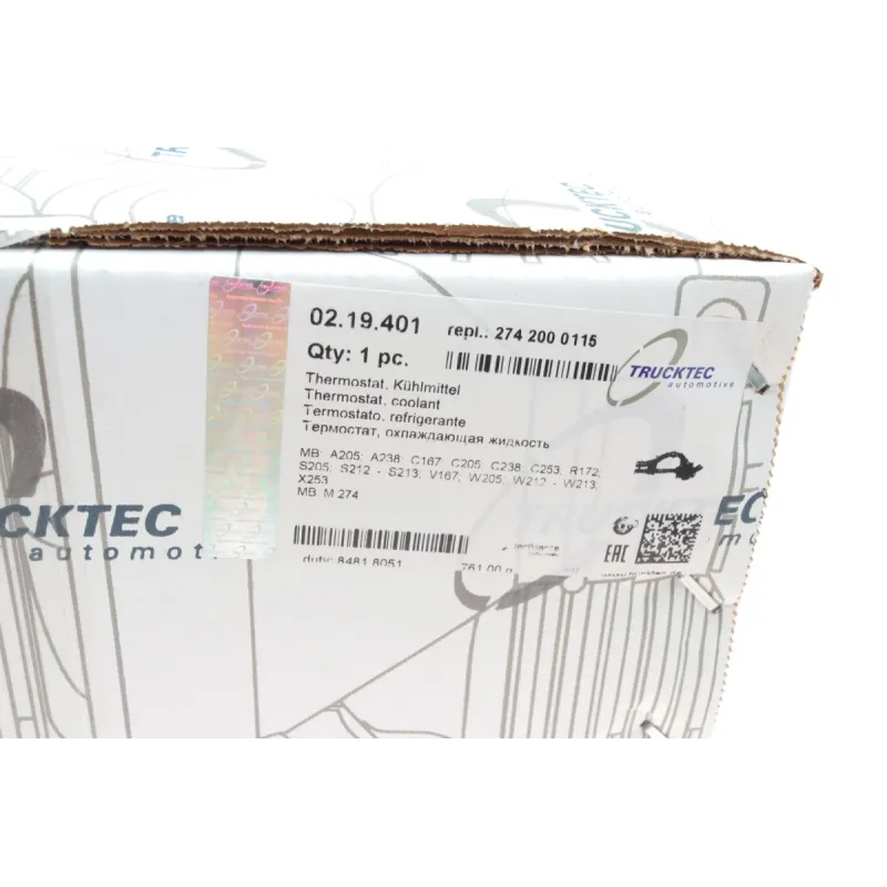 Термостат TRUCKTEC AUTOMOTIVE 02.19.401 для Mercedes-Benz C-Class W205/E-Class W212/W213 97°C