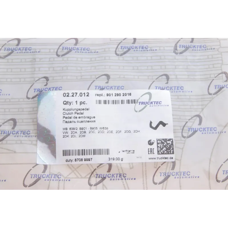 Педаль зчеплення MB Sprinter CDI/TDI 96-06