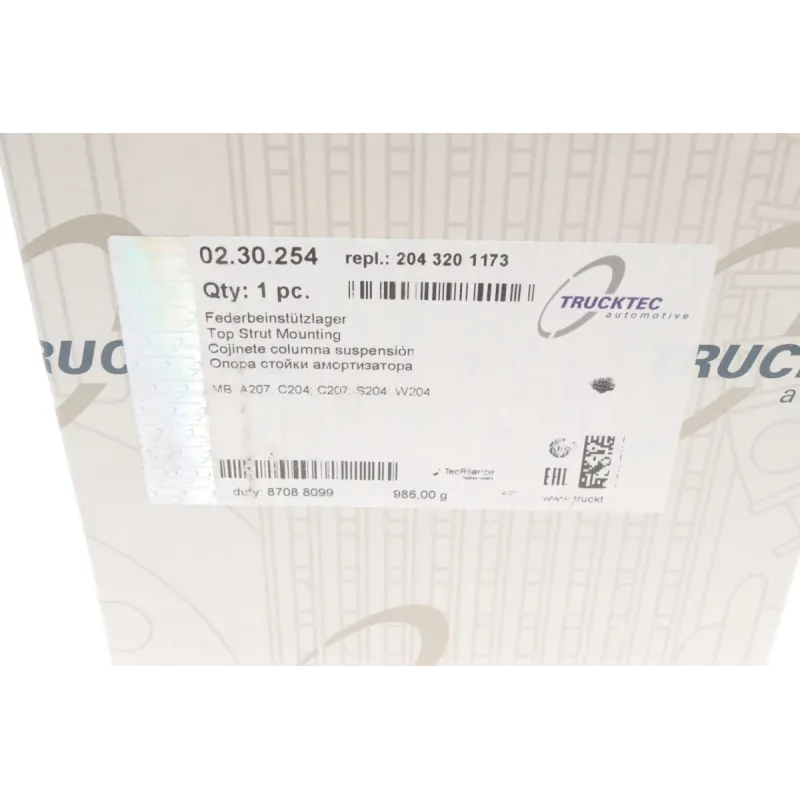 Подушка амортизатора передньої осі TRUCKTEC AUTOMOTIVE 02.30.254 для Mercedes-Benz C-Class W204 2007-