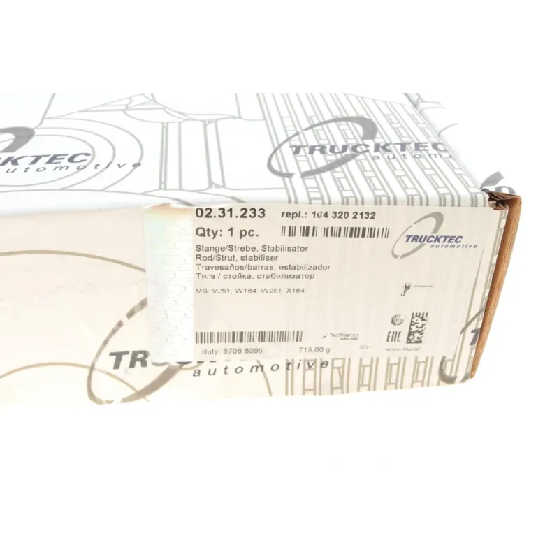 Тяга стабілізатора переднього TRUCKTEC AUTOMOTIVE 02.31.233 для Mercedes-Benz ML-Class W164, GL-Class X164 2005-