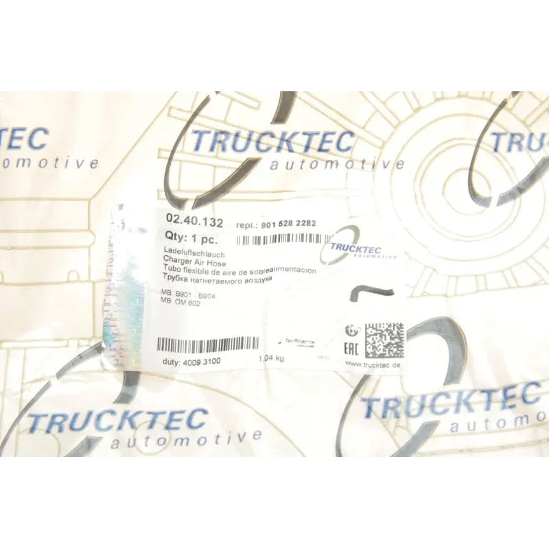 Патрубок інтеркулера верхній TRUCKTEC AUTOMOTIVE 02.40.132 для Mercedes-Benz Sprinter 2.9TDI 1996-2000
