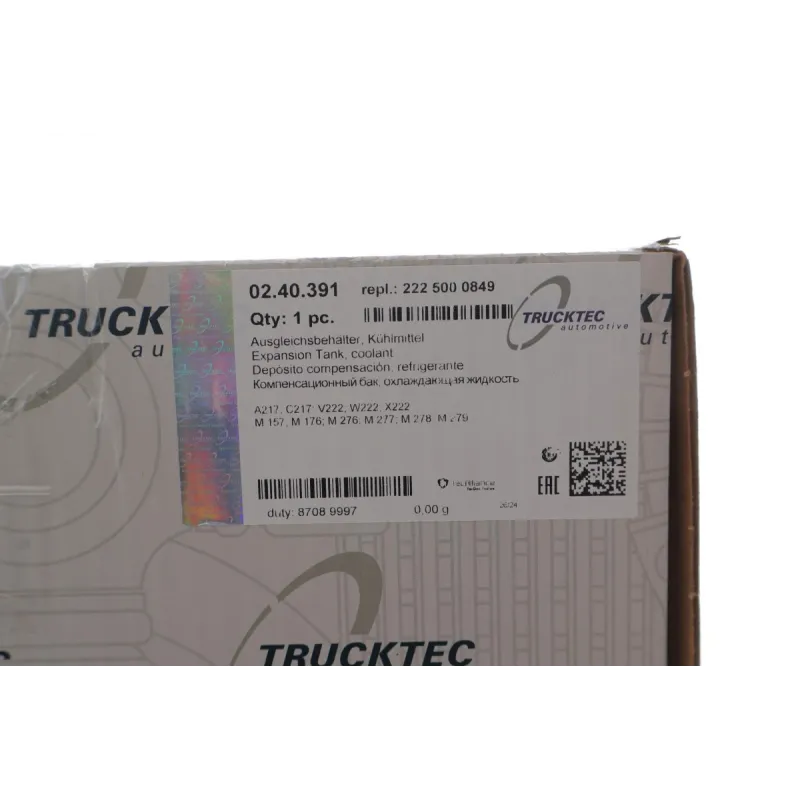 Бачок розширювальний TRUCKTEC AUTOMOTIVE 02.40.391 для Mercedes-Benz S-Class W222/C217 2013-