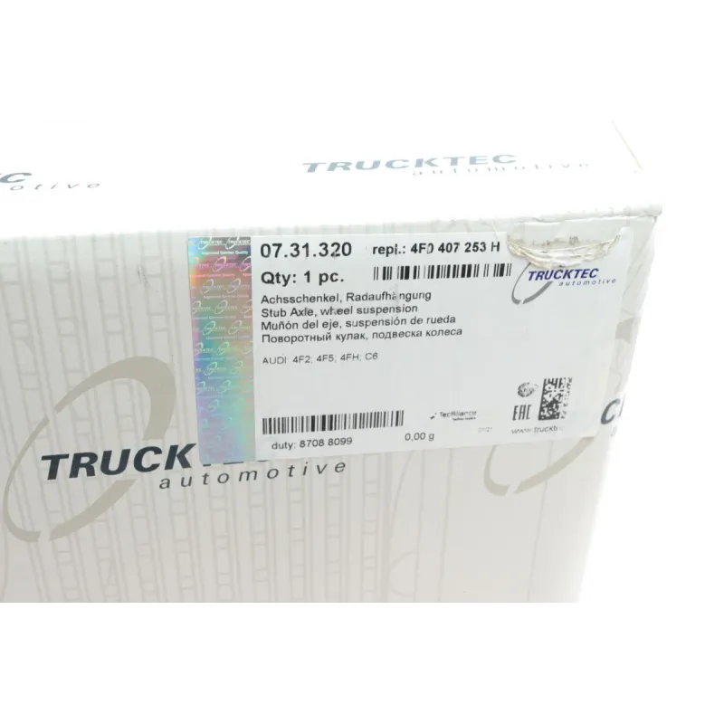 Кулак поворотний лівий TRUCKTEC AUTOMOTIVE 07.31.320 для Audi A6 C6 2004-2011, діаметр підшипника 92 мм