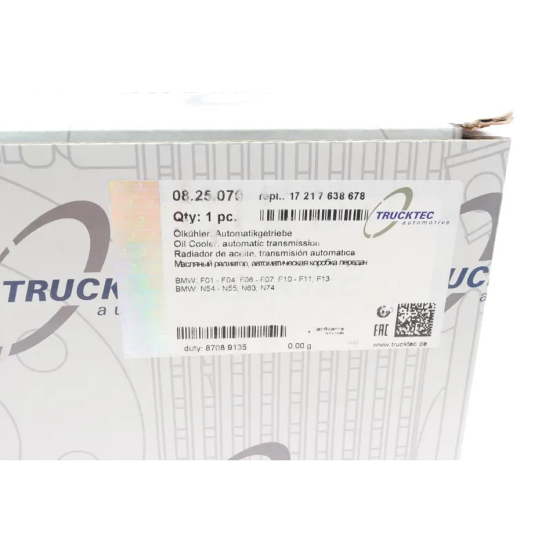 Радіатор масляний TRUCKTEC AUTOMOTIVE 08.25.070 для BMW 5 F10/F18, 7 F01/F02 3.0/4.4i