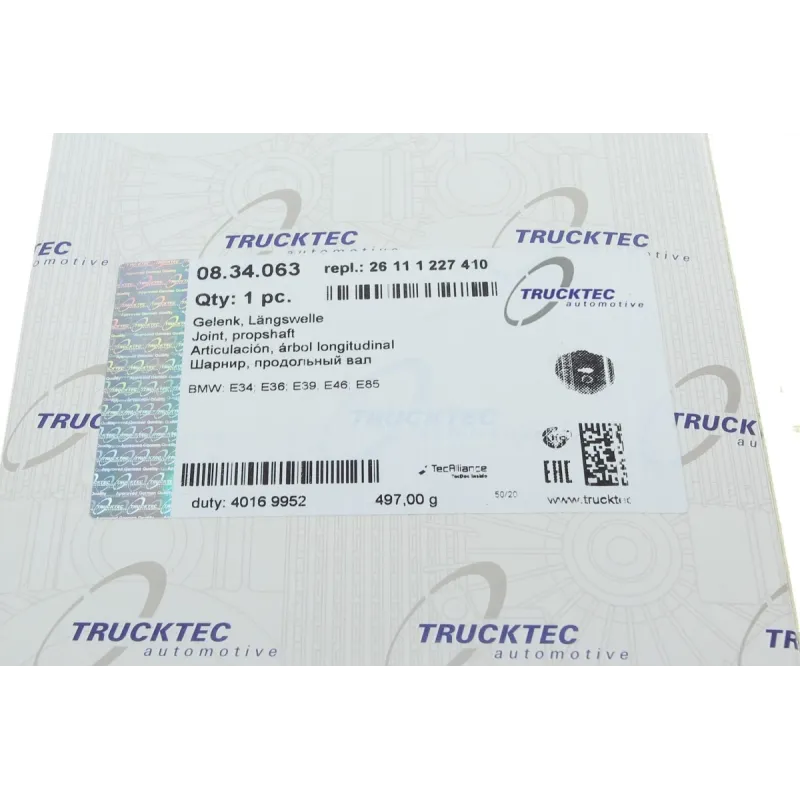 Муфта кардана TRUCKTEC AUTOMOTIVE 08.34.063 для BMW 3 (E36/E46) 1990-2005, 110 мм