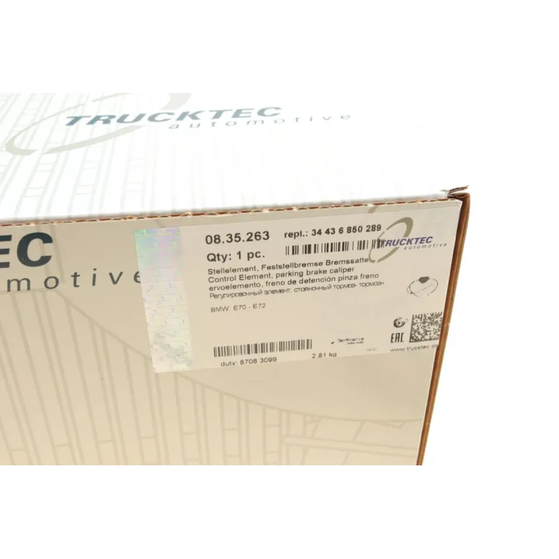 Моторчик електроручника TRUCKTEC AUTOMOTIVE 08.35.263 для BMW X5 E70/X6 E71/E72 2007-2014
