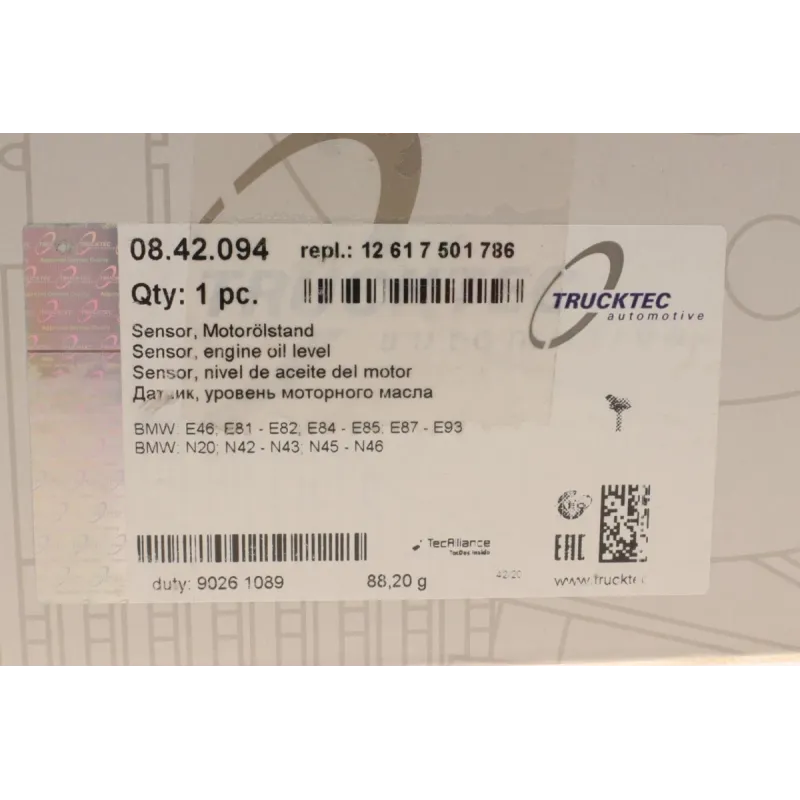 Датчик рівня оливи TRUCKTEC AUTOMOTIVE 08.42.094 для BMW 3 (E46/E90/F30) 01-18