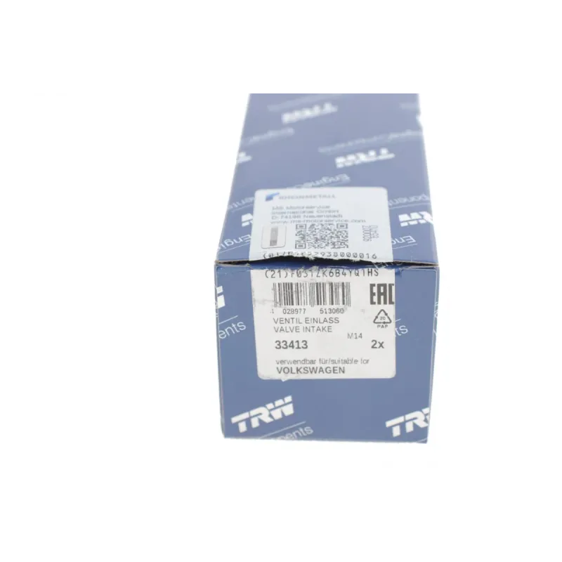 Клапан впускний TRW Engine Components 33413 для Audi A4 B5, VW Passat B5, Skoda Octavia 1.8-3.0 (27x6x105.1 мм)