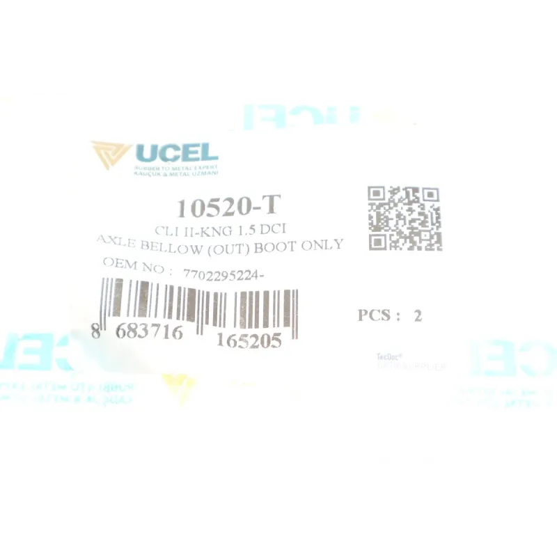 Пильник ШРКШ зовнішній UCEL 10520-T на стороні колеса для Renault Kangoo 2000-2009, діаметри 23/69 мм