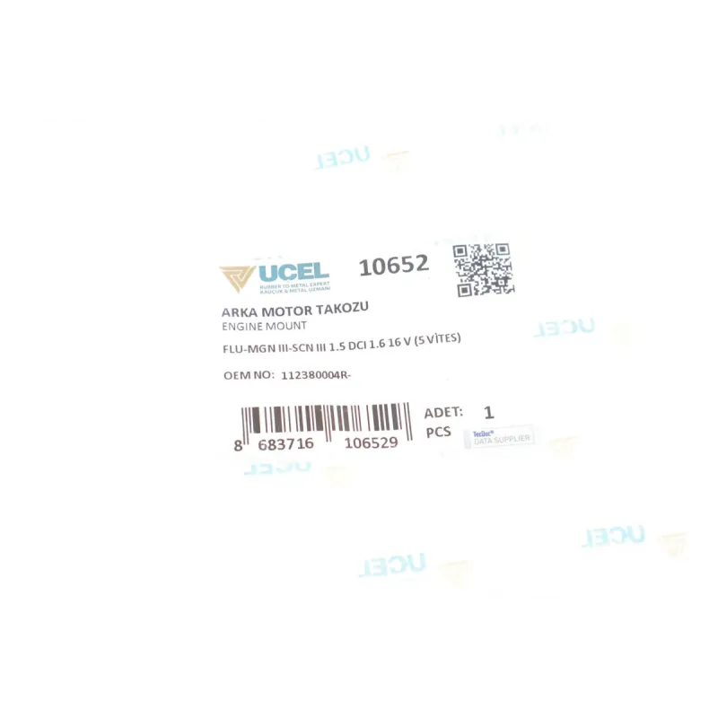 Подушка двигуна задня UCEL 10652 для Renault Fluence, Megane, Scenic 1.5dCI 08-