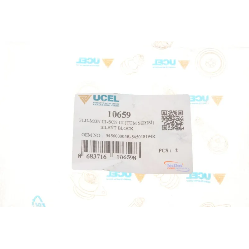 Сайлентблок важеля передній UCEL 10659 для Renault Megane/Scenic, Fluence, права вісь, 18 мм