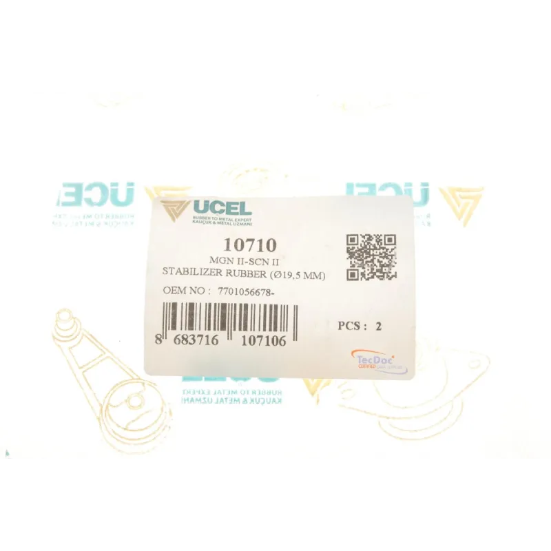 Втулка стабілізатора переднього UCEL 10710 для Renault Megane II, Clio III (d=19.5mm)