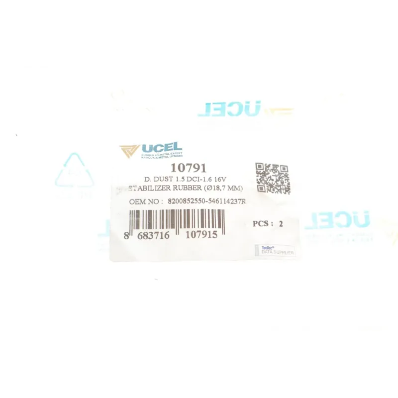 Втулка стабілізатора переднього UCEL 10791 для Dacia Duster 1.5 dCi 107 к.с. (d=19мм)