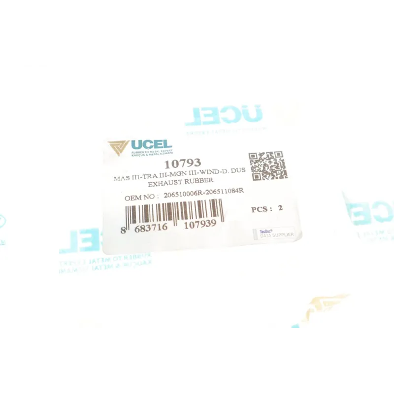 Гумка глушника UCEL 10793 для Renault Master, Kangoo, Opel Movano B, Nissan NV400