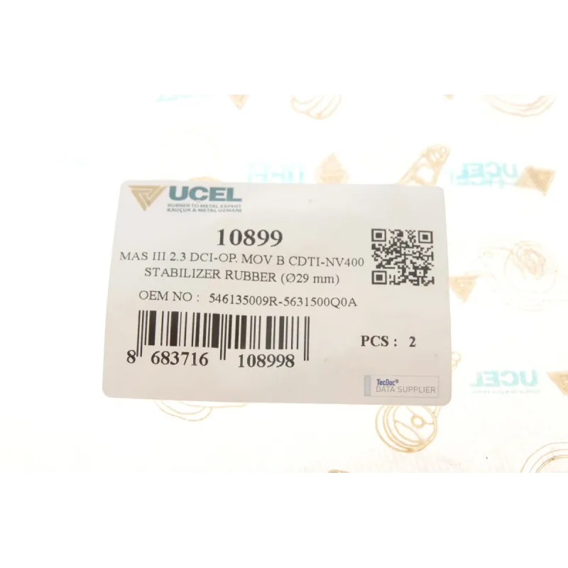 Втулка стабілізатора задня UCEL 10899 для Renault Master III 2.3dCi 2010-, 29 мм