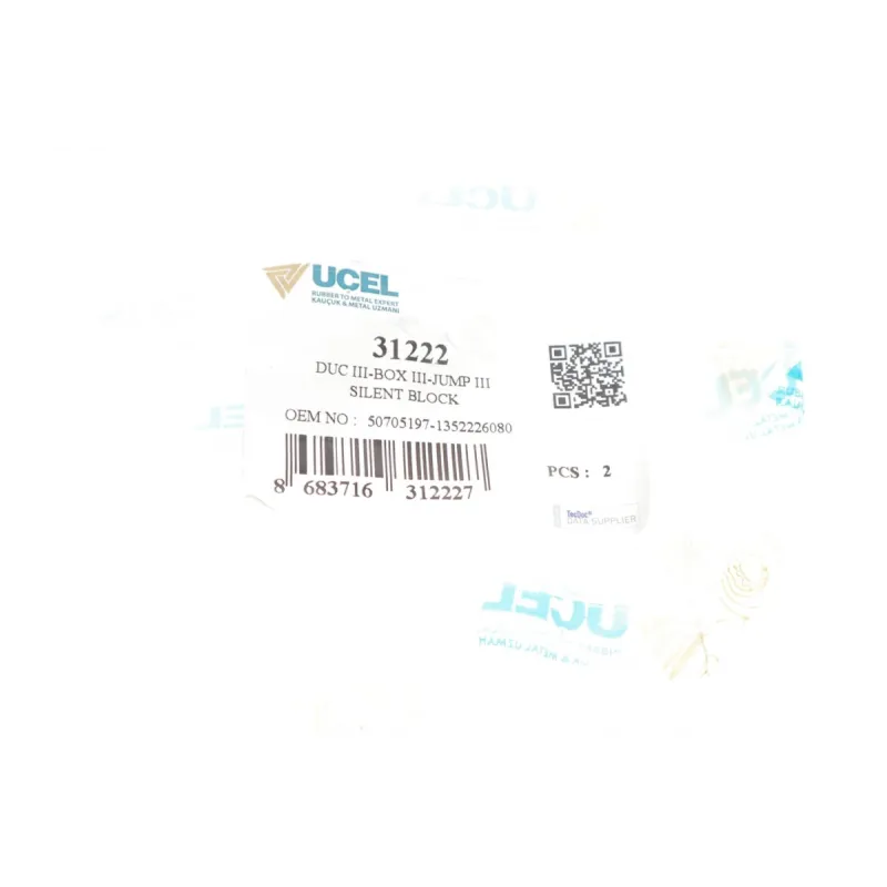 Сайлентблок переднього важеля UCEL 31222 для Fiat Ducato, Citroen Jumper, Peugeot Boxer (2006-), Ø18 мм