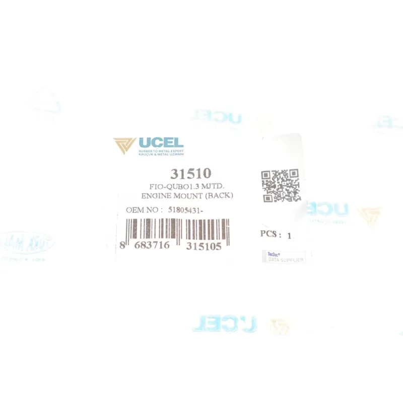 Подушка двигуна задня UCEL 31510 для Citroen Nemo, Fiat Fiorino, Peugeot Bipper