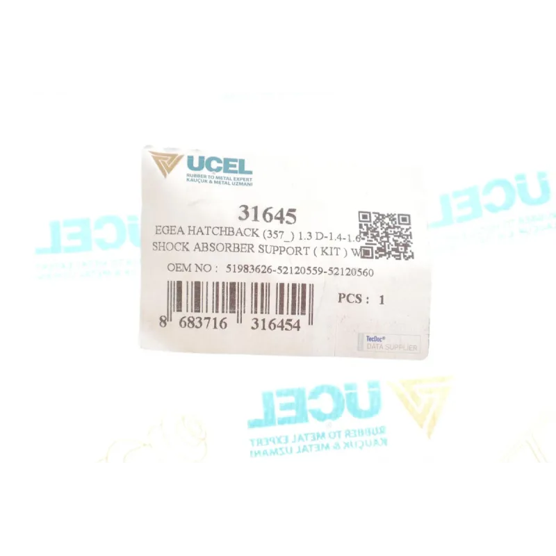 Подушка амортизатора переднього UCEL 31645 для Fiat Tipo (356) 2015-