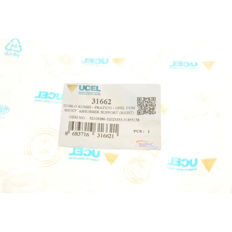 Подушка амортизатора переднього права UCEL 31662 для Fiat Doblo, Opel Combo 2010-