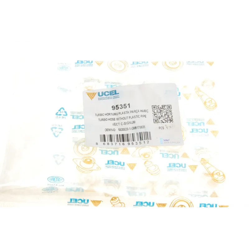 Патрубок інтеркулера UCEL 95351 для Opel Signum, Vectra C 2.0 DTI/2.2 DTI 2002-2006