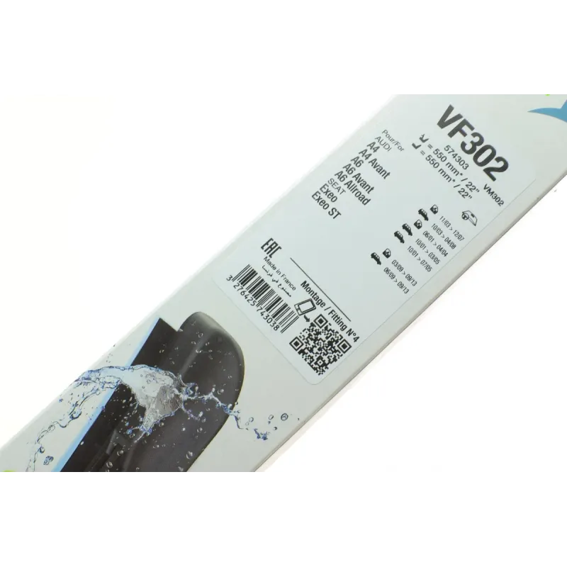 Щітки склоочисника VALEO 574303 (550/550мм) безкаркасні для Audi A4 B6/B7 2000-2008