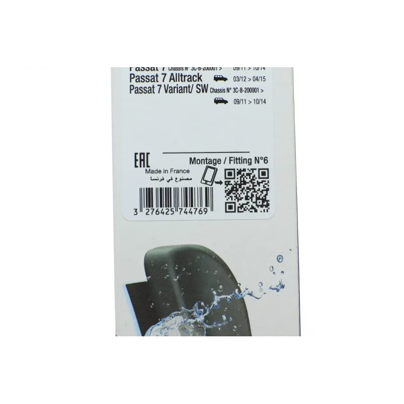 Щітки склоочисника безкаркасні VALEO 574476 для Volkswagen Passat B7, Golf VI, Audi Q2 (600/475мм)