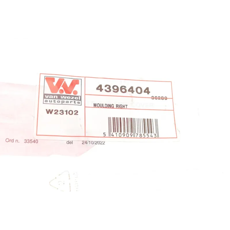 Молдинг кузова центральної стійки VAN WEZEL 4396404 для Opel Vivaro B, Renault Trafic III