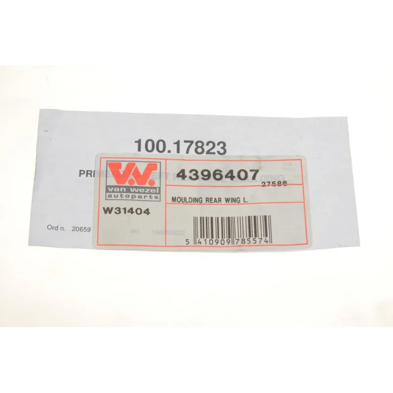 Накладка задніх дверей ліва VAN WEZEL 4396407 для Opel Vivaro B, Renault Trafic III
