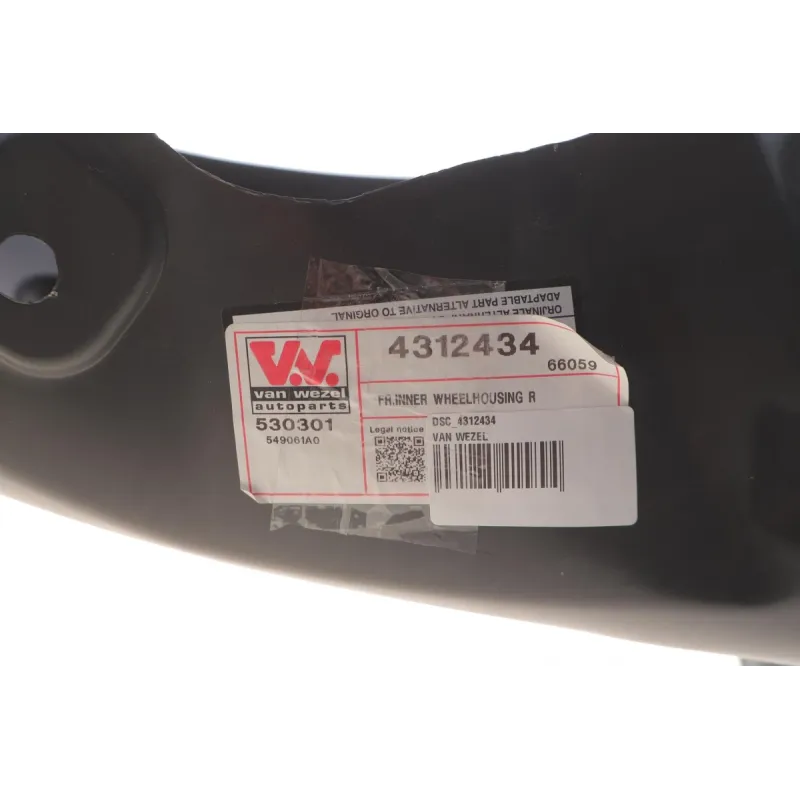 Підкрильник передній правий VAN WEZEL DSC_4312434 для Renault Kangoo 2008- (R)(незначне пошкодження)