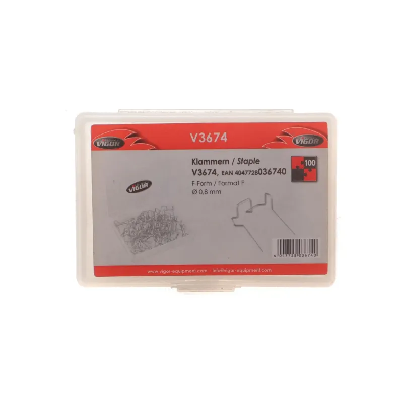 Скоба зварювальна VIGOR V3674 Ø0,8 мм (100 од.)