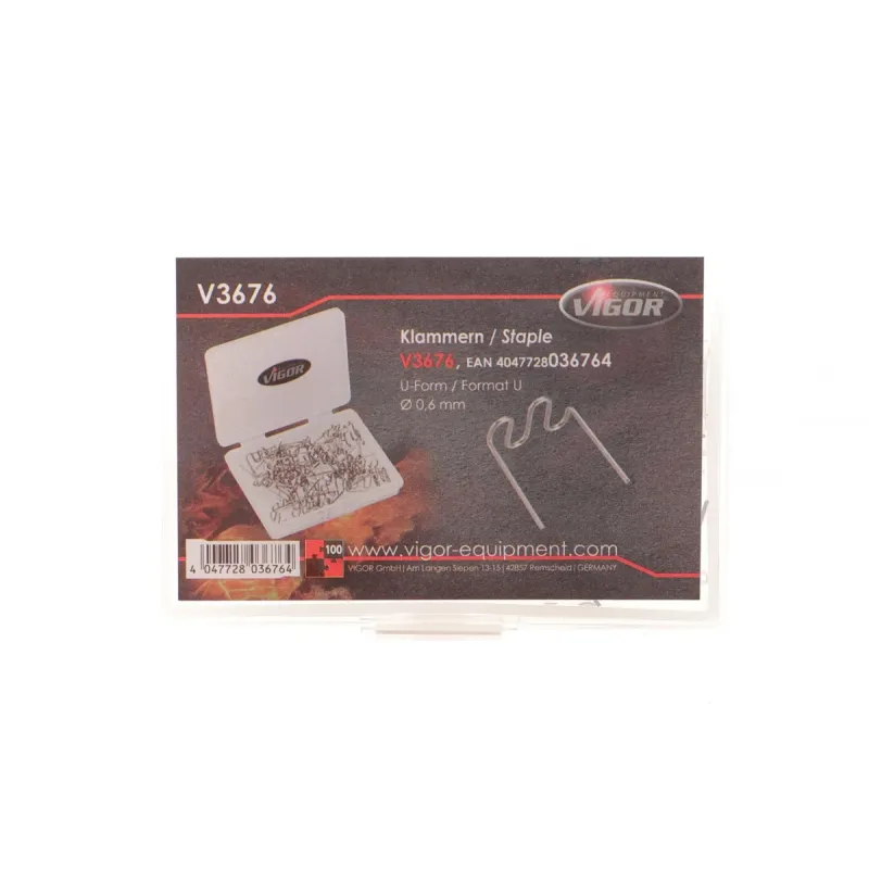 Скоба U-профіль Ø0,6 mm VIGOR V3676 100 од.