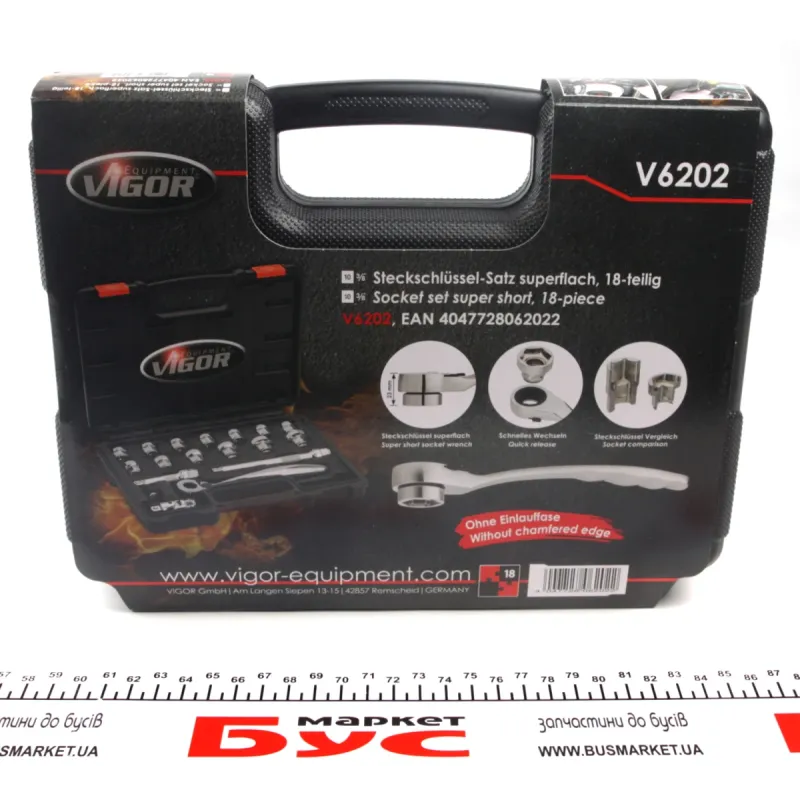 Набір торцевих головок VIGOR V6202 3/8