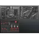 Візок з інструментами VIGOR V8000-BE 7 секцій 219 од. (чорний) Black Edition