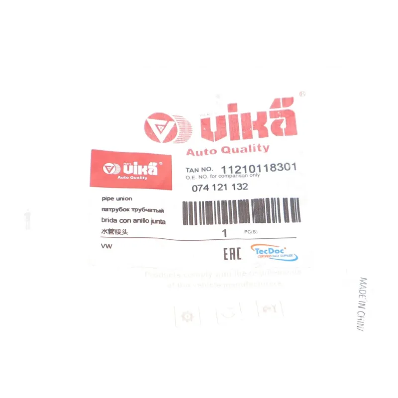 Фланець системи охолодження VIKA 11210118301 для Volkswagen LT 2.5TDI 1996-2006, VW Transporter T4