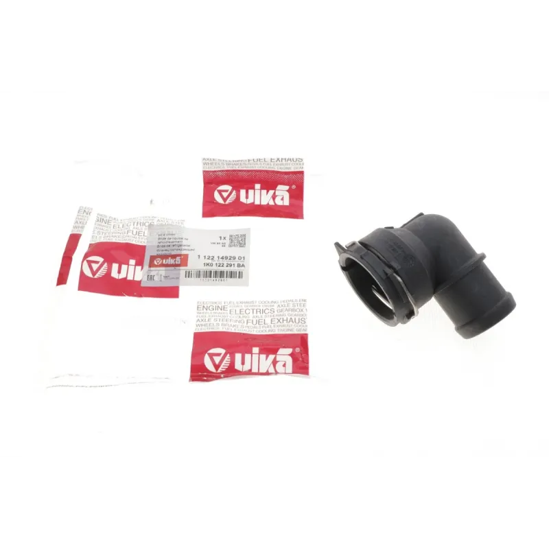 Фланець системи охолодження VIKA 11221492901 для Volkswagen Golf V, Caddy III 1.9-2.0 TDI 2005-2013 з прокладкою та дугою