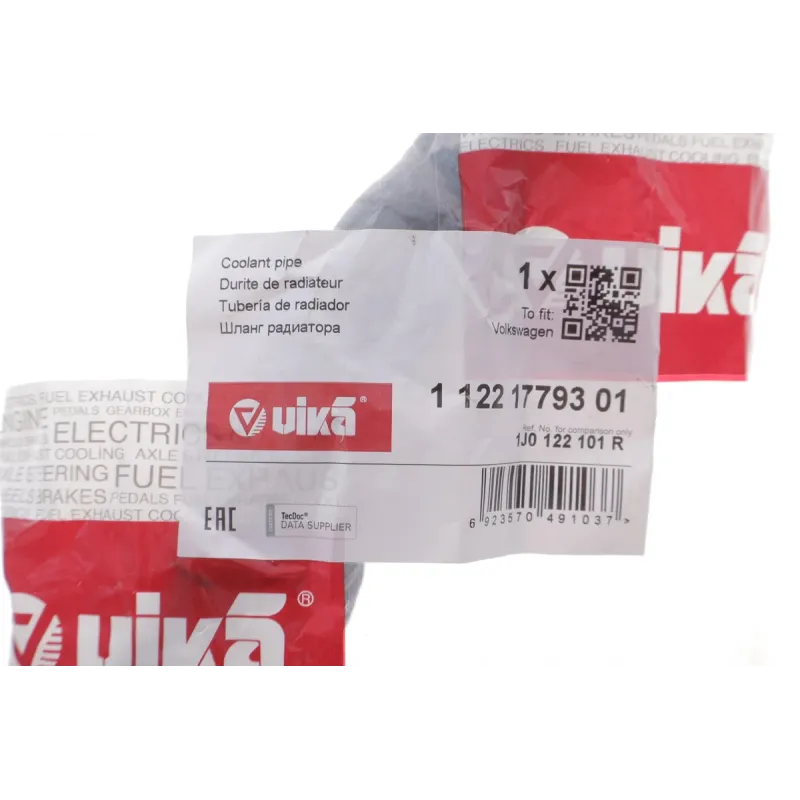 Патрубок радіатора верхній VIKA 11221779301 для Skoda Octavia I/VW Golf IV 1.6/2.0 1997-2013