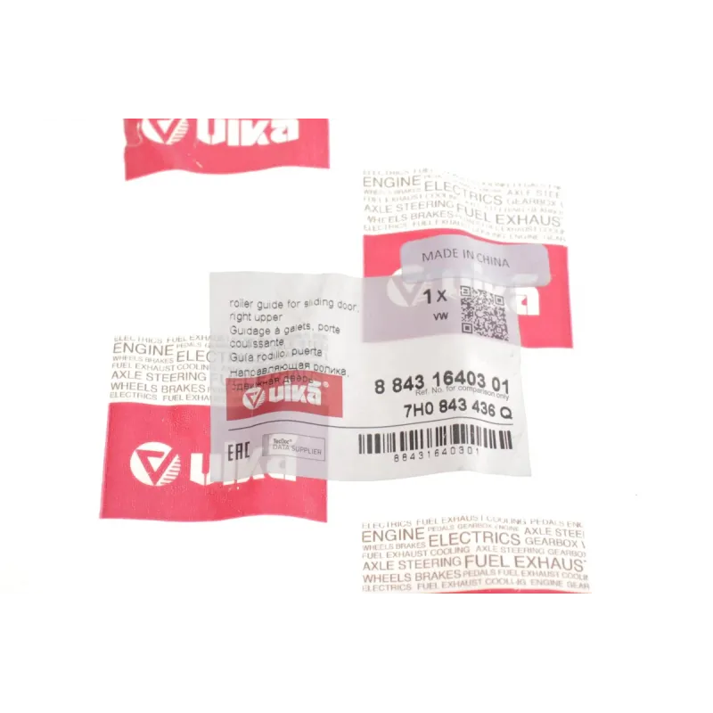 Ролик дверей верхній правий VIKA 88431640301 для Volkswagen Transporter T5/T6 2003-2019 (з кронштейном)
