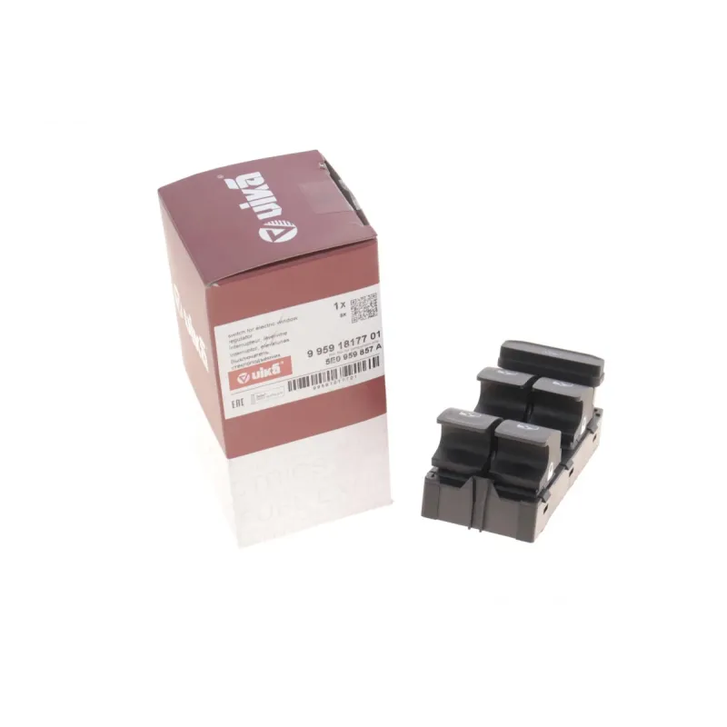 Кнопка склопідіймача ліва VIKA 99591817701 для Skoda Octavia III 2012-2020 (блок)