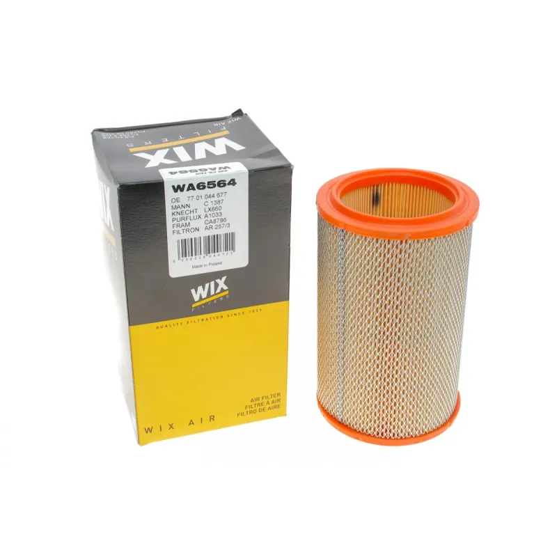 Фільтр повітряний WIX FILTERS WA6564 для Renault Laguna 1.9dCi 1999-2001, 207x132 мм