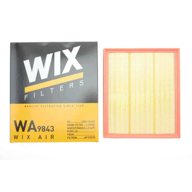 Фільтр повітряний WIX FILTERS WA9843 для Volkswagen Crafter 2.0 TDI 2016-, 292x246x67 мм
