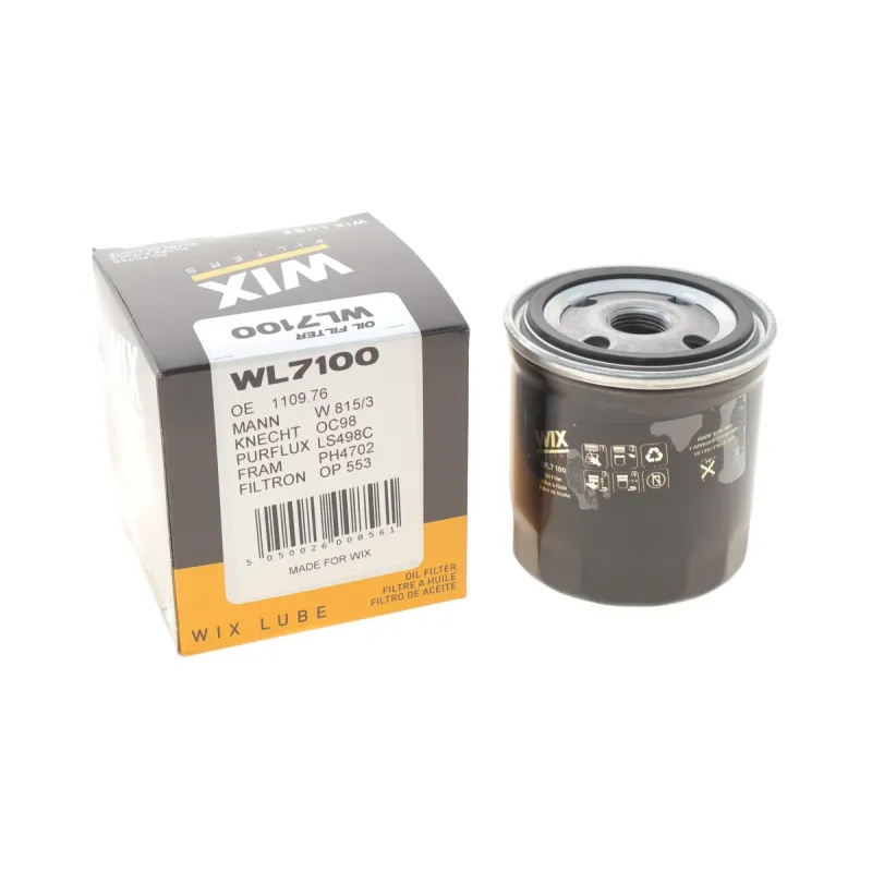 Фільтр масляний WIX FILTERS WL7100 для Peugeot 205, 305, CITROEN BX 1.1/1.4/1.5, 85-90 мм