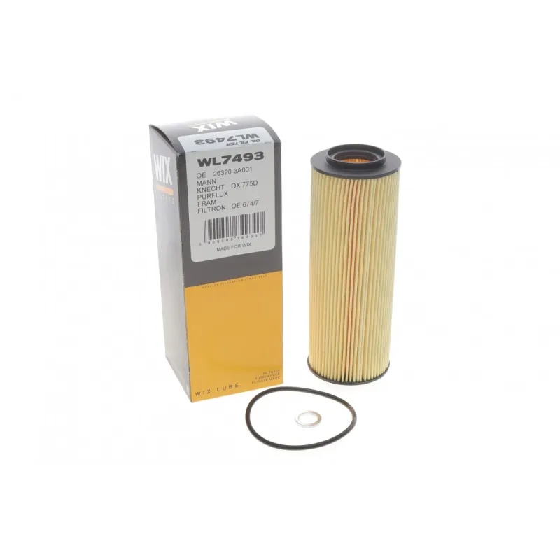 Фільтр масляний WIX FILTERS WL7493 для Hyundai ix55 3.0 CRDi V6 2008-2012, 66x183 мм