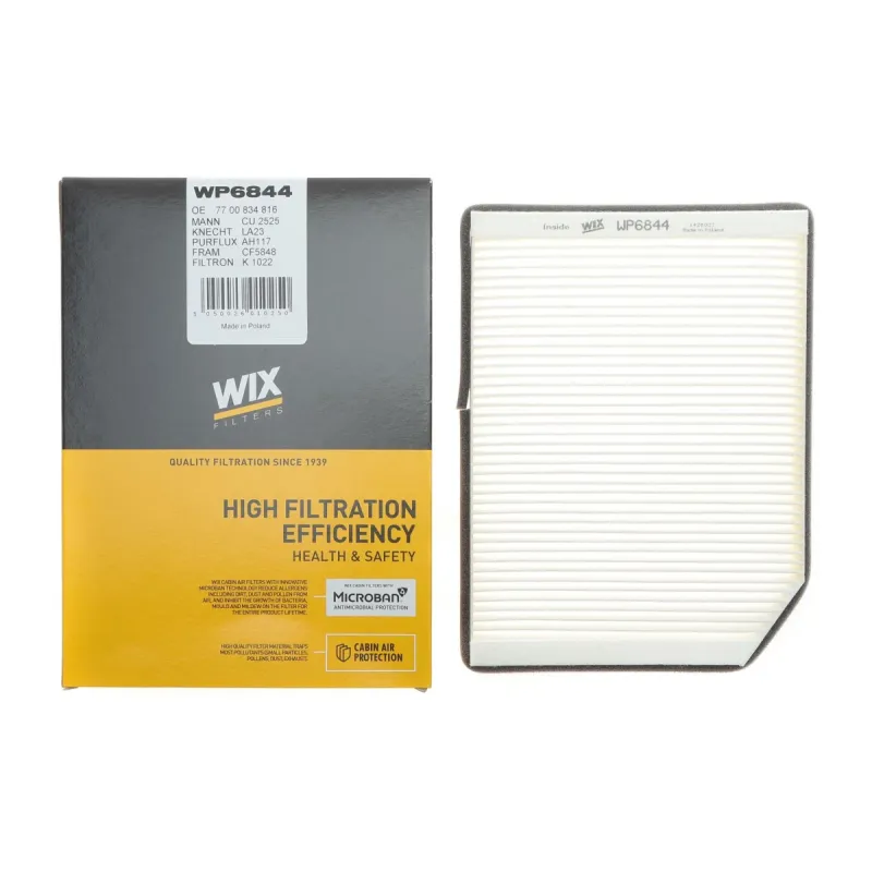 Фільтр салону WIX FILTERS WP6844 для Renault Laguna I 1993-2001, 242x190x19 мм