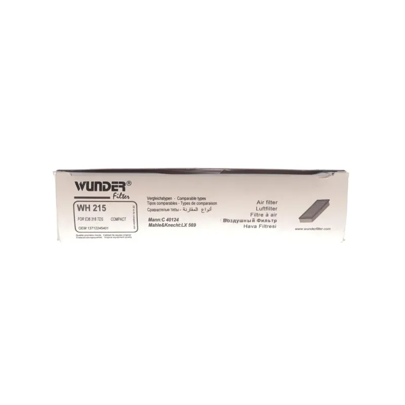 Фільтр повітряний WUNDER FILTER WH 215 для BMW 3 (E36) 1.8TDS 1994-2001