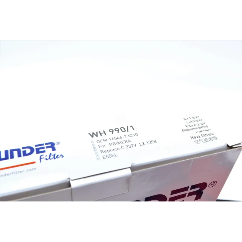 Фільтр повітряний WUNDER FILTER WH 990/1 для Nissan Primera P10/P11, Honda Civic, Nissan X-Trail T30