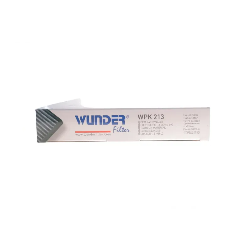 Фільтр салону вугільний WUNDER FILTER WPK 213 для BMW 3 (E90) X1 (E84) 2003-