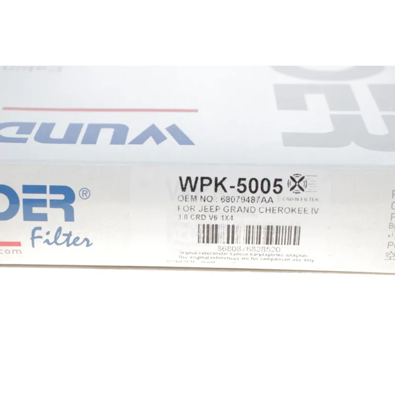 Фільтр салону вугільний WUNDER FILTER WPK 5005 для JEEP GRAND CHEROKEE IV (WK, WK2) 2011-